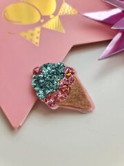 Glitter Dondurma Çıtçıt Toka Adet