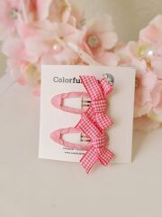 Pembe Pöti Kız Çocuk Çıtçıt Toka Çift