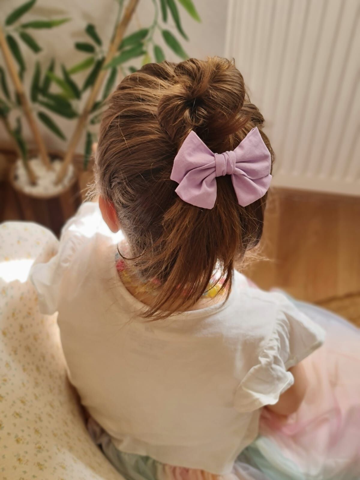 Lila Kız Çocuk Fiyonk Klips Toka