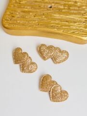 Gold Hologram Kalp Az Saçlı Bebek Tokası