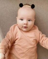 Siyah Minik Ponpon Bant