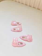 3.5 cm Mini Tavşi Payetli citcit cift Pembe