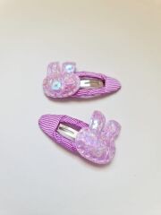 3.5 cm Mini Tavşi Payetli citcit cift Lila