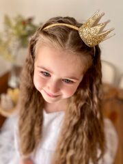 Gold Glitter Prenses Tacı