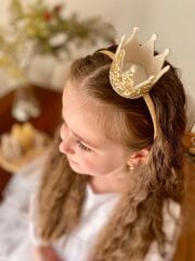 Gold Glitter Prenses Tacı