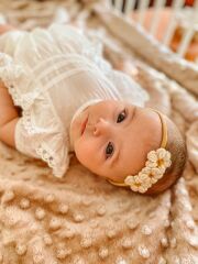 Mum Işığı El Örgüsü Papatya Bandana