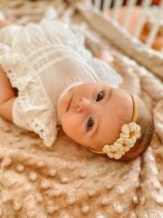 Mum Işığı El Örgüsü Papatya Bandana