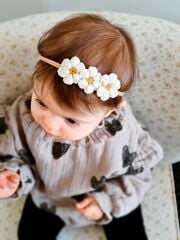 Mum Işığı El Örgüsü Papatya Bandana