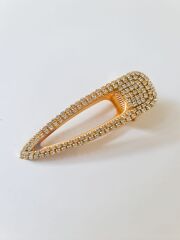 Zirkon Taşlı Kadın Pens Toka Gold