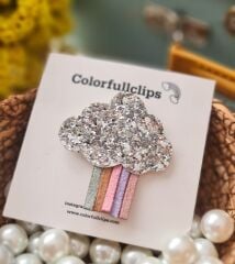 Glitter Bulut Az Saçlı Bebek Tokası