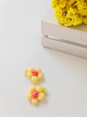 Çiçek Objeli Klips Toka – 2’li Set | Çocuklara Uygun Şık ve Renkli Tasarım