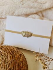 Gold Çift Kalp Bandana