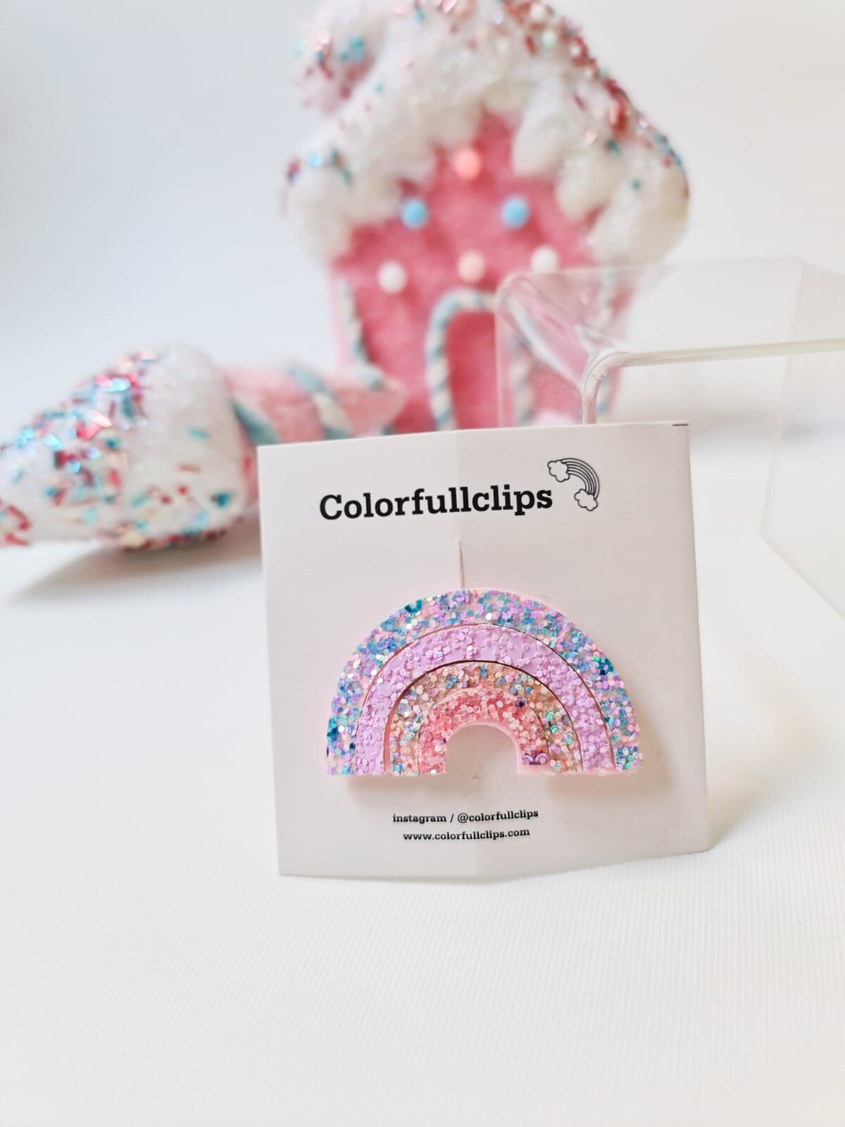 Glitter Pink Az Saçlı Bebek Tokası