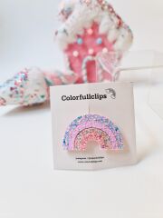 Glitter Pink Az Saçlı Bebek Tokası