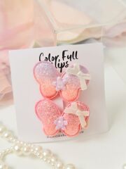 Sedefli Kelebek Klips Çift