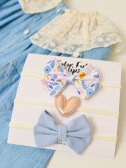 Floral Fiyonk Bant Set
