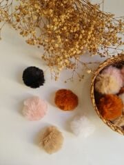 Ponpon Az Saçlı Bebek Tokası