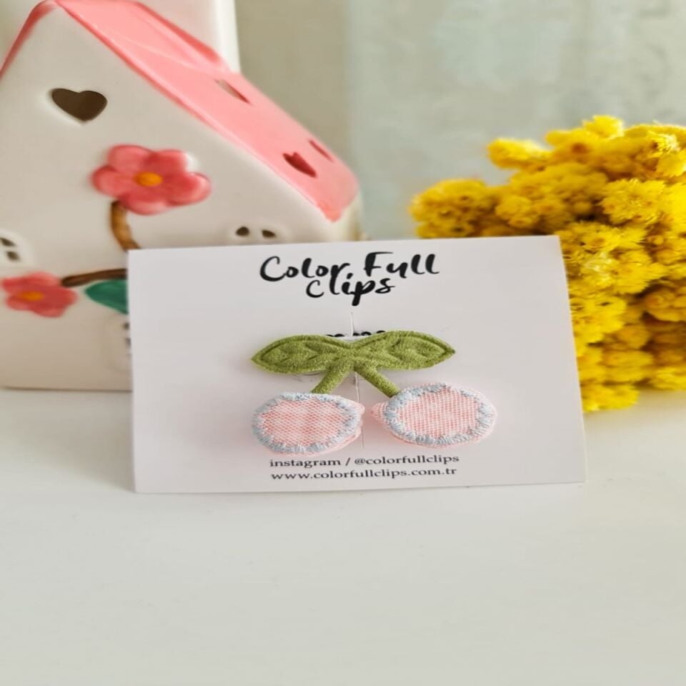 Az Saçlı Bebek Tokası  Açık Pembe  Pöti Kiraz