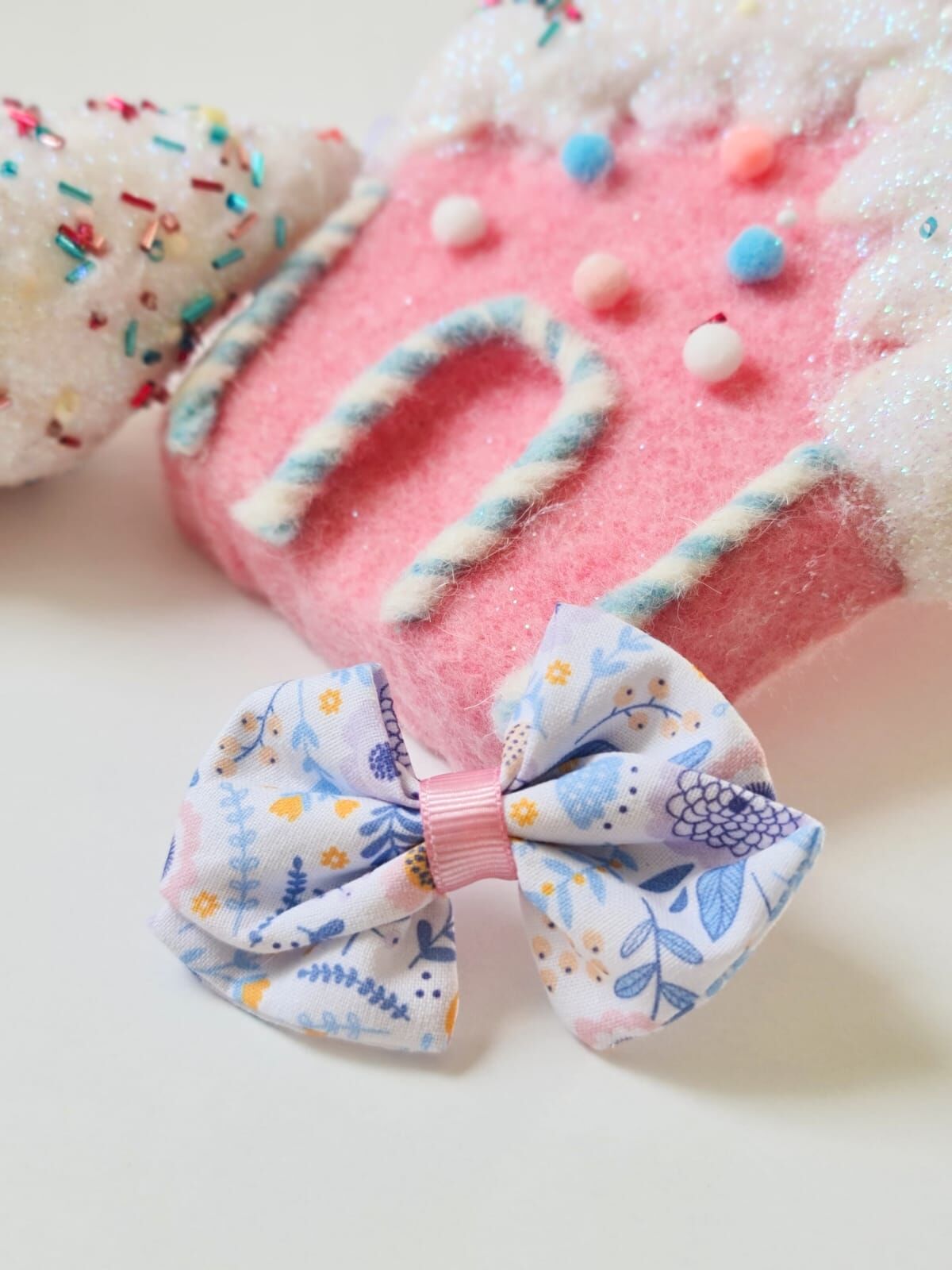 Floral Fiyonk Az Saçlı Bebek Tokası