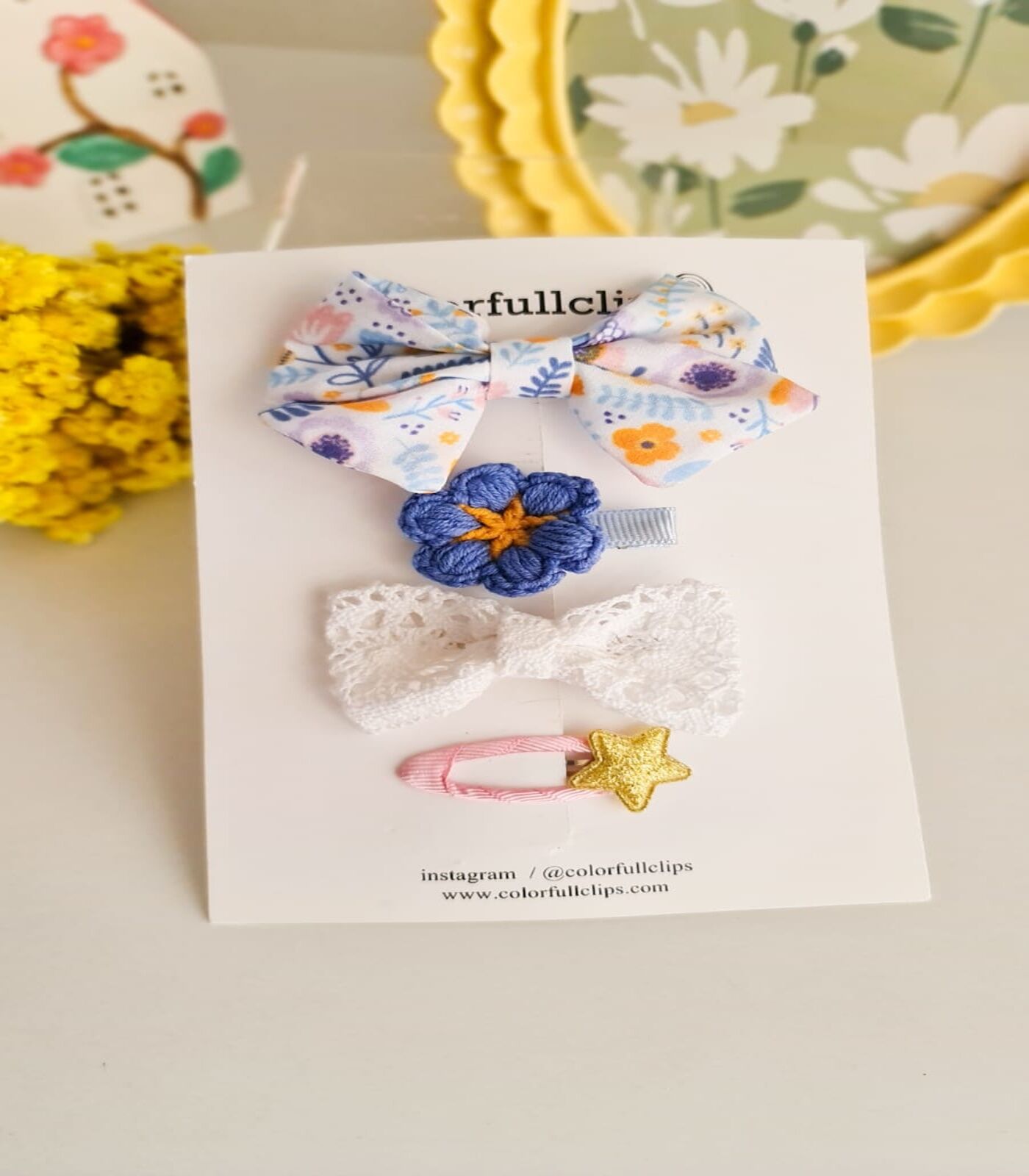 Flower Blue Klips Set