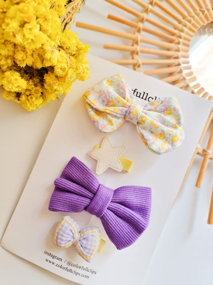 Puf Fiyonk Klips Toka Set