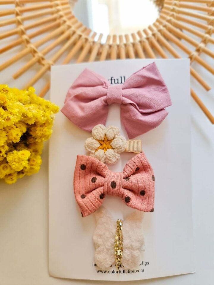 Teddy Kelebek Klips Toka Set