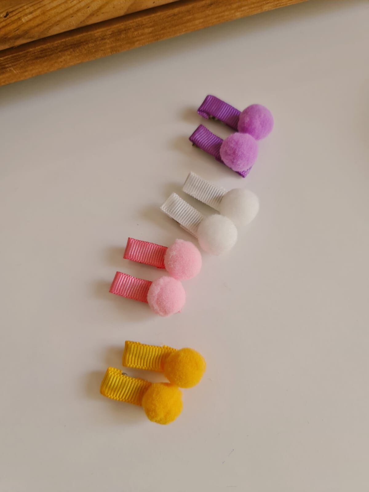Minik Ponpon Klips Toka Çift