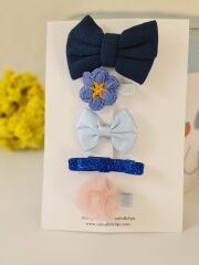 Mavi Klips Toka Set
