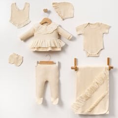 Elegant Krem 7'li Hastahane Cikis Seti